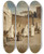 Triptych art skateboard deck of Hermann Ottomar Herzog Entrance Into The Alhambra Spain by Hermann Ottomar Herzog (1831-1932)
