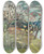 Triptych art skateboard deck of Frances Hodgkins Cherry Tree At The Croft Bradford On Tone Taunton by Frances Hodgkins (1869-1947)