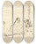 Triptych art skateboard deck of Jeanlouis Forain Piet First Plate by Jean Louis Forain (1852-1931)