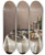 Triptych art skateboard deck of Willem Claesz Heda Still Life With A Gilt Cup by Willem Claesz Heda (1594-1680)