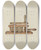 Triptych art skateboard deck of Jessie M Youngs Straw Roller by Jessie M Youngs