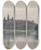 Triptych art skateboard deck of Stanisaw Witkiewicz Wawel From The Vistula Side by Stanislaw Witkiewicz (1851-1915)