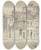 Triptych art skateboard deck of Ferdinand Boberg Place Jeanbaptiste Clment Montmartre by Ferdinand Boberg (1860-1946)