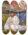 Triptych art skateboard deck of Ernst Josephson Christ by Ernst Josephson (1851-1906)