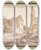 Triptych art skateboard deck of Johann Georg Wille Ruins Of The Chteau Of Becoiseau Near Mortcerf Seineetmarne by Johann Georg Wille (1715-1808)