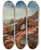 Triptych art skateboard deck of August Schaeffer Von Wienwald Steinkste In Helgoland by August Schaeffer Von Wienwald (1833-1916)