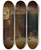 Triptych art skateboard deck of Eastman Johnson New England Kitchen by Eastman Johnson (1824-1906)