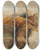 Triptych art skateboard deck of Sir Edwin Henry Landseer A Dead Stag With Sketched Figures Ofa Ghillie And Hounds by Sir Edwin Henry Landseer (1802-1873)