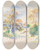 Triptych art skateboard deck of Pierreauguste Renoir Landscape With A Path Between Trees by Pierre-Auguste Renoir (1841-1919)