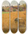 Triptych art skateboard deck of Lon Augustin Lhermitte La Moisson by Lon Augustin Lhermitte (1844-1925)
