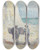 Triptych art skateboard deck of Maximilien Luce Le Trport Le Ramassaage Du Varech by Maximilien Luce (1858-1941)