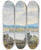 Triptych art skateboard deck of Wilhelm Von Kobell Blick Ber Den Staffelsee by Wilhelm von Kobell (1766-1853)