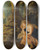 Triptych art skateboard deck of Peeter Simons Cephalus And Procris by Peeter Simons (1629-1636)
