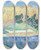 Triptych art skateboard deck of Emile Bernard Woman Walking On The Banks Of The Aven by Emile Bernard (1868-1941)