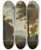 Triptych art skateboard deck of Thomas Jones Extensive Landscape With A Shepherd And Shepherdess And Their Flock by Thomas Jones (1742-1803)