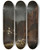 Triptych art skateboard deck of Leonaert Bramer The Discovery Of The Bodies Of Pyramus And Thisbe by Leonaert Bramer (1596-1674)