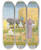 Triptych art skateboard deck of Ferdinand Hart Nibbrig Vrouw Met Kind In Kar by Ferdinand Hart Nibbrig (1866-1915)