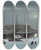 Triptych art skateboard deck of Carl Stefan Bennet View Of The Royal Palace Of Stockholm Winter by Carl Stefan Bennet (1755-1824)