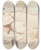 Triptych art skateboard deck of Paul Csar Helleu Elgante Lisant Sur Un Canap by Paul Cesar Helleu (1859-1927)