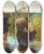 Triptych art skateboard deck of Leon Wyczkowski Fishermen_2 by Leon Wyczolkowski (1852-1936)