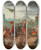 Triptych art skateboard deck of Flemish School The Temptation Of Saint Anthony by Flemish School