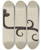 Triptych art skateboard deck of Emile Cero Hand Wrought Iron Candlestick by Emile Cero