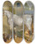 Triptych art skateboard deck of John Frederick Herring Snr One Of The Scots Greys In A Yard With Dog And Goats by John Frederick Herring Snr (1795-1865)