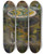 Triptych art skateboard deck of Joaqun Sorolla Jardin De La Casa Sorolla Reflejo En Fuente De Las Confidencias Garden At The Artists House Reflections In The Fountain Of Confidences by Joaquin Sorolla (1863-1923)