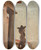 Triptych art skateboard deck of Jan Cigliski In Front Of The Mining Institute In Petersburg by Jan Ciaglinski (1858-1913)