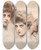 Triptych art skateboard deck of Paul Csar Helleu Portrait Dyvonne Avolle De Face De Profil Droite Et Gauche by Paul Cesar Helleu (1859-1927)