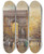 Triptych art skateboard deck of Eugne Galienlaloue Arc De Triomphe In The Fall by Eugene Galien Laloue (1854-1941)