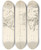 Triptych art skateboard deck of Adolf Le Comte Dop En Frits by Adolf Le Comte (1850-1921)