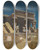 Triptych art skateboard deck of Ivan Fedorovich Choultse The Ruined Temple Of Kom Ombo Egypt by Ivan Fedorovich Choultse (1877-1939)