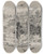 Triptych art skateboard deck of Shen Zhou Distant View Of Tiger Hill From The Canal Mooring by Shen Zhou (1427-1509)