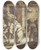 Triptych art skateboard deck of Johann Georg Trautmann Wirtshausszene Mit Betrunkenem Mann by Johann Georg Trautmann (1713-1769)