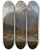 Triptych art skateboard deck of Jakob Christoph Miville View Of The Bristenstock Close To Altdorf by Jakob Christoph Miville (1786-1836)