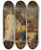 Triptych art skateboard deck of Thomas Couture Timon Of Athens by Thomas Couture (1815-1879)