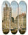 Triptych art skateboard deck of Bernardo Bellotto The Ruins Of The Old Kreuzkirche Dresden by Bernardo Bellotto (1721-1780)