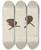 Triptych art skateboard deck of Nicholas Acampora Pair Of Pin Cushions by Nicholas Acampora