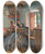 Triptych art skateboard deck of Johann Hamza Choosing New Shawls At Home by Johann Hamza (1850-1927)