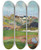 Triptych art skateboard deck of Paul Gauguin Landscape At Le Pouldu by Paul Gauguin (1848-1903)