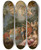 Triptych art skateboard deck of Hans Rottenhammer The Baptism Of Christ by Hans Rottenhammer (1564-1625)