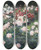 Triptych art skateboard deck of Wilhelm Bernatzik Pfingstrosen by Wilhelm Bernatzik (1853-1906)