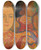 Triptych art skateboard deck of Maurice Denis Jeunes Filles Quon Dirait Des Anges by Maurice Denis (1870-1943)