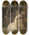 Triptych art skateboard deck of Charles Mertens At The Waffle House by Charles Mertens (1865-1919)