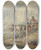Triptych art skateboard deck of Thomas Webster The Wagon by Thomas Webster (1800-1886)