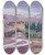 Triptych art skateboard deck of Daro De Regoyos Sierra Nevada by Daro de Regoyos (1857-1913)