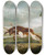 Triptych art skateboard deck of George Stubbs Hound Coursing A Stag by George Stubbs (1724-1806)