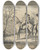 Triptych art skateboard deck of Samuel Howitt Give Ye Britons Then by Samuel Howitt (1756-1822)