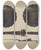 Triptych art skateboard deck of Al Curry Chest Lock With Hasp by Al Curry (20-)